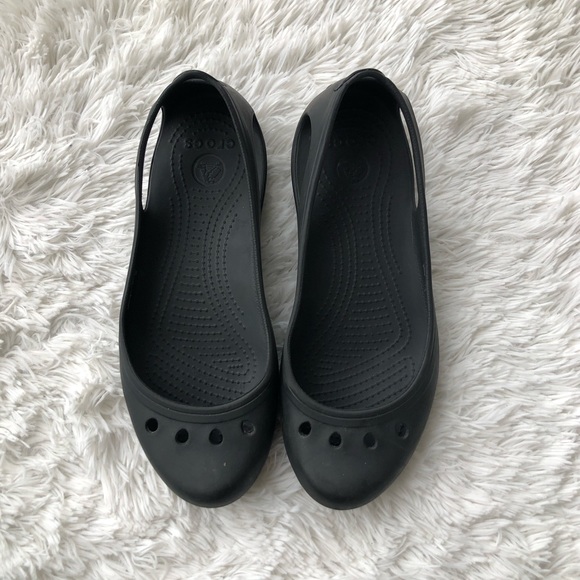 CROCS • Womens Comfort Shoe Kadee Slip On Ballet Flat in Black/ Size 10 - Picture 9 of 14